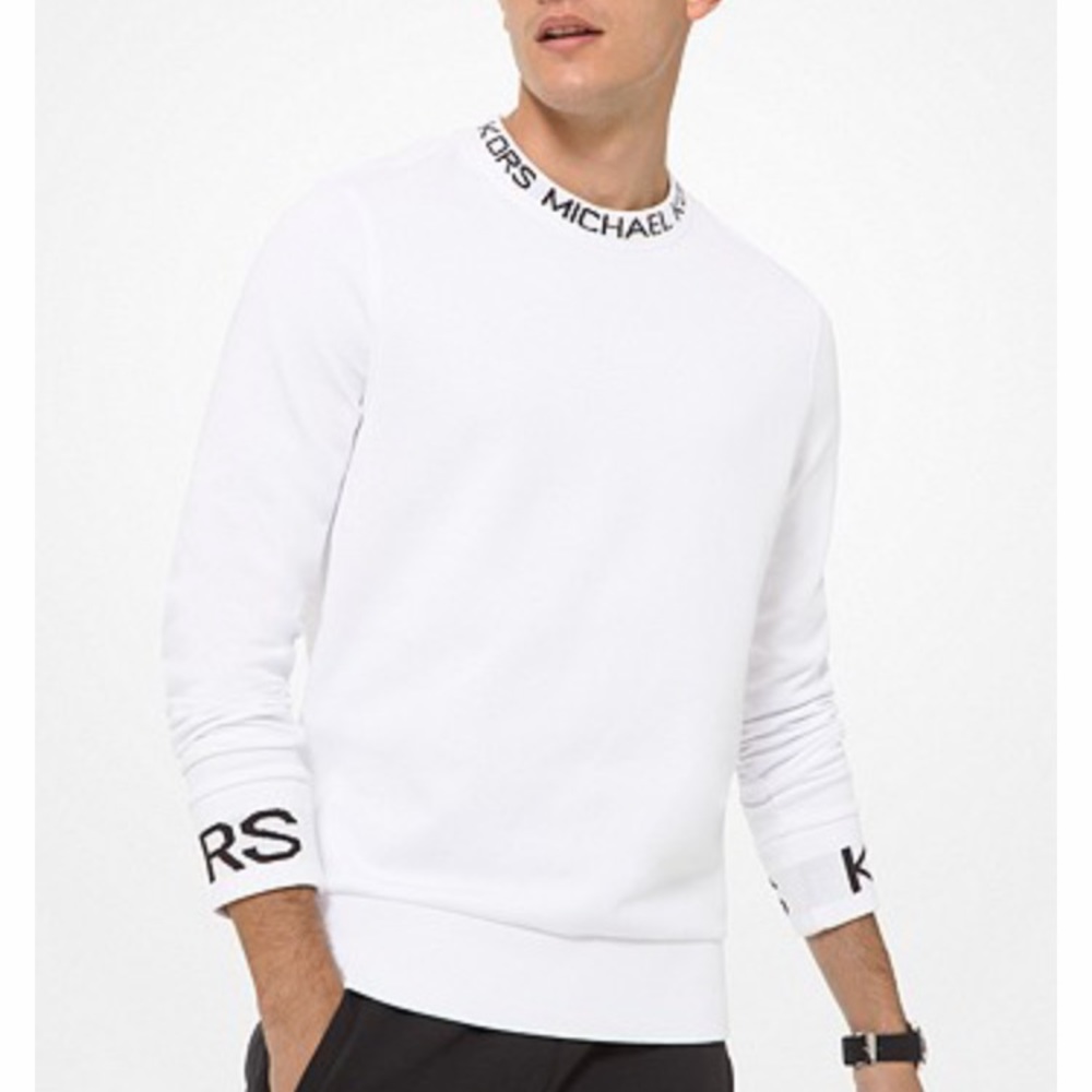 Michael Kors Logo tape cotton blend sweatshirt.